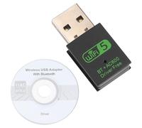 MOLERRI Adaptador Bluetooth WiFi USB, Receptor Externo de Red InaláMbrica de Banda Dual de 600 Mbps, Dongle WiFi para PC/Computadora PortáTil/Computadora de Escritorio