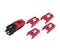 MOLERRI Aguja de Tocadiscos, 1 Pieza Cartucho para Tocadiscos con 4 Piezas de Reemplazo de Aguja de Diamante para, Ion, LP