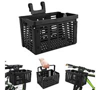 MOLERRI Cesta Trasera Plegable para Bicicleta, Negra, 31,5 X 22,5X20,5 Cm / 12,4 X 8,8 X 8,0 Pulgadas (Abierta) Cestas Universales para Bicicletas, Almacenamiento de Bicicletas