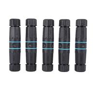 MOLERRI Conectores RJ45 de 5 Piezas IP68 Conector de Cable LAN Ethernet Cat6 Blindado una Prueba de Agua (STP)