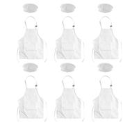 MOLERRI Conjunto de Delantal y Gorro de Cocinero de 12 Piezas, Delantal Ajustable para NiñOs con Bolsillos (, Adecuado para NiñOs de 2 A 6 AñOs)