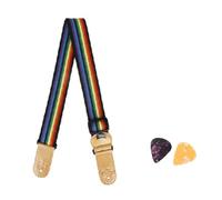 MOLERRI Correa de Guitarra Correa de Guitarra Ajustable con Soporte para Púas Guitarra Eléctrica Acústica Correa de Bajo Hombrera Ensanchada