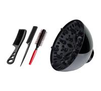 MOLERRI Difusor de Secador de Pelo de Peluquería Profesional, Boquilla para Soplador, Difusor de Secador de Pelo de Peluquero con Peine
