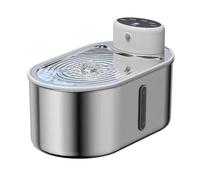 MOLERRI Fuente de Agua para Perros de Acero Inoxidable Fuentes de Agua para Mascotas para Perros y Gatos Dispensador de Tazones de Agua de 3 litros con Tazones para Beber con Filtro
