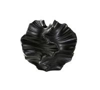 MOLERRI JarróN de CeráMica de Coral, Recipiente de Arte NóRdico para Flores, Florero de Hierba de Pampa, Centros de Mesa para Sala de Estar, DecoracióN, Negro A
