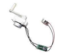 MOLERRI Kit de Generador de Engranajes con Motor de Manivela, Banco de Energía de Supervivencia, Cargador USB de Emergencia de 5 V y 5 W.