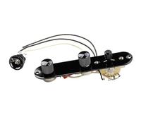 MOLERRI Placa de Control de Guitarra Completamente Cargada Interruptor de 3 Vías Precableado Potenciómetros Grandes de 250 K Perillas de Control de Tono de Volumen Moleteadas