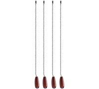 MOLERRI Tiradores de Cadena de Ventilador de Techo de 4 Piezas Cadena de ExtraccióN de Cadena de Madera Cadena de ExtraccióN para LáMpara de Luz de Techo Cadena de Ventilador (Color Nogal)