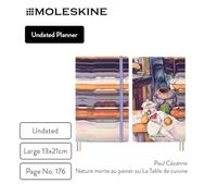 Moleskine 12 Monate undatierter Wochen-Notizkalender Impressionismus, L/A5, 1 Wo = 1 Seite, fester Einband