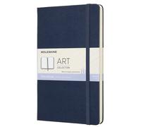 Moleskine 13 x 21 cm Large Art Collection Sketchbook Drawing Pad Notebook Album with Hard Cover and Elastic Closure, Paper Suitable for Pens, Pencils and Crayons, Black, 88 Pages,Blue