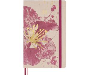 Moleskine 18 Monate Sakura Wochen Notizkalender limitierte Ausgabe 2025/2026, L/A5, 1 Wo = 1 Seite, rechts linierte Seite, fester Einband