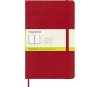 Moleskine Clásico Cuaderno Tapa Dura Grande Llano / en Blanco Escarlata Rojas