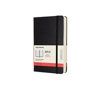 Moleskine - Agenda 2021/2022 un Día por Página, Agenda de 18 Meses, Planificador Diario con Tapa Dura y Cierre Elástico, Tamaño Grande 13 x 21 cm, Color Negro, 608 Páginas