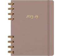 Moleskine Agenda Académica Mensual 2023-2024, Agenda Semanal y Mensual de 12 Meses, Agenda Universitaria con Tapa Dura, Tamaño XL 20 x 25 cm, Crush Almond