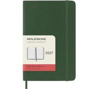 Moleskine Agenda Diaria 2027, 12 Meses con Tapa Blanda y Cierre Elástico, Formato Pocket 9x14 Cm, Colore Verde Mirto