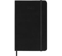 Moleskine Agenda Diaria 2027, Agenda de 12 Meses con Tapa Dura y Cierre Elástico, Formato Pocket 9x14 Cm, Color Negro