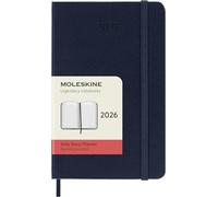 Moleskine 12 Monate Tageskalender 2026, Pocket/A6, 1 Tag = 1 Seite, Fester Einband, Saphir