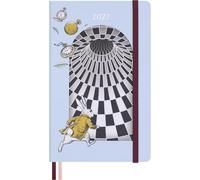 Moleskine Agenda Diaria de 12 Meses 2027, Las Aventuras de Alicia en el País de las Maravillas, Páginas Rayadas con Tapa Dura y Cierre Elástico, Conejo Blanco, Tamaño L 13 x 21 cm