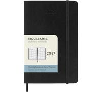 Moleskine Agenda Mensual, Agenda de 12 Meses con Tapa Blanda y Cierre Elástico, Formato Pocket 9x14 Cm, Color Negro