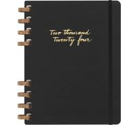 Moleskine Agenda Mensual y Semanal con Espiral 12 Meses 2024, Agenda 2024, Formato XL 20,4x25,2, Tapa Dura y Cierre Elástico, Color Negro