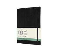 Moleskine - Agenda Semanal 2022, Agenda de 12 Meses con una Semana por Página, Tapa Blanda, Tamaño XL de 19 x 25 cm, Color Negro, 144 Páginas