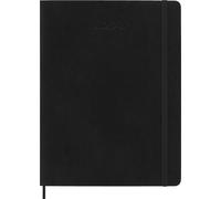 Moleskine Agenda Semanal 2026 2027 - Agenda de 18 meses con espacio para notas, tapa blanda y cierre elástico, color negro, formato XL 19 x 25 cm