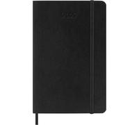 Moleskine 12 Monate Wochen Notizkalender Deutsch 2027, Pocket/A6, 1 Wo = 1 Seite, rechts linierte Seite, Weicher Einband, Schwarz