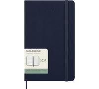 Moleskine Agenda Semanal 2027, Agenda de 12 Meses con Espacio para Notas, Tapa Dura y Cierre Elástico, Formato L 13x21 Cm, Color Azul Zafiro