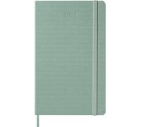 Moleskine Agenda Semanal 2027, Agenda de 12 Meses con Espacio para Notas, Tapa Dura y Cierre Elástico, Formato L 13x21 Cm, Color Verde Salvia