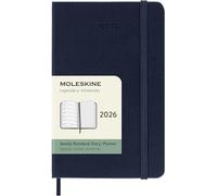Moleskine Agenda Semanal, Agenda Semanal 2026 12 Meses Con Espacio Para Notas, Con Tapa Dura y Cierre Elástico, Formato Pocket 9x14 cm, Color Azul