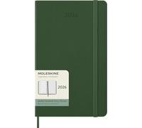 Moleskine Agenda Semanal, Agenda Semanal 2026 12 Meses Con Espacio Para Notas, Con Tapa Dura y Cierre Elástico, Formato Grande 13x21 cm, Color Verde