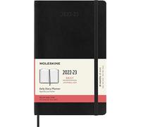 Moleskine - Agendas de 18 meses 2022-2023, Agenda Diaria con Tapa Blanda y Cierre Elástico, Tamaño L 13 x 21 cm, Color Negro
