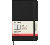 Moleskine - Agendas de 18 meses 2022-2023, Agenda Diaria con Tapa Dura y Cierre Elástico, Tamaño L 13 x 21 cm, Color Negro