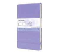 Moleskine Art - Álbum de acuarela, tapa dura, liso, grande, (5 x 8.25 pulgadas), color violeta glicina