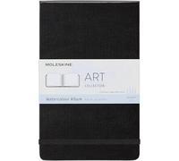 Moleskine - Art Collection, Álbum de Acuarela, Cuaderno de Dibujo, Tapa Dura, Papel Adecuado para Lápices y Pinturas de Acuarela, Color Negro, Tamaño Grande 13 x 21 cm, 72 Páginas