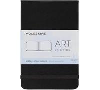 Moleskine - Art Collection, Cuaderno de Acuarelas, Bocetos, Tapa Dura y Cierre Elástico, Papel Adecuado para Acuarelas y Lápices de Acuarela, Color Negro, De Bolsillo 9 x 14 cm, 60 Páginas