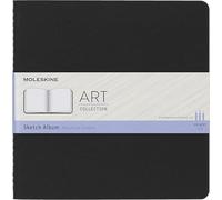 Moleskine - Art Collection, Cuaderno de Dibujo con Tapa Dura, Papel Apto para Bolígrafos, Lápices, Carboncillo, Color Negro, Tamaño Cuadrado 19 x 19 cm, 88 Páginas