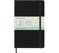 Moleskine - Art Collection Cuaderno de Música con Tapa Dura y Cierre Elástico, Papel Adecuado para Bolígrafos, Lápices y Plumas Estilográficas, Negro, Grande 13 x 21 cm, 192 Páginas