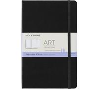 Moleskine - Art Collection, Cuaderno Japonés, Cuaderno de Dibujo Tapa Dura y Cierre Elástico, Papel Apto para Bolígrafos, Pasteles, Carboncillo, Color Negro, Tamaño Grande 13 x 21 cm, 48 Páginas