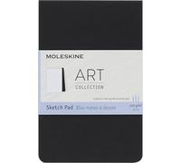 Moleskine Art Sketch Pad, Bloc de Bocetos, Papel para Lápices, Carboncillo, Bolígrafos, Estilográficas y Rotuladores, Tapa Blanda, Color Negro, Pocket 9 x 14 cm, 48 Páginas