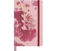 Moleskine Blank Notebook Sakura - Hard Fabric Cover with Elastic Closure, Includ