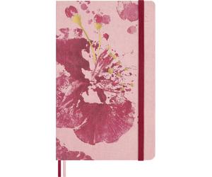 Moleskine Blank Notebook Sakura - Hard Fabric Cover with Elastic Closure, Includ