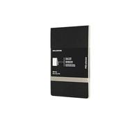 Moleskine - Bloc de notas (tamaño DIN A6, a rayas, cubierta de cartón) Grande/A5, Negro