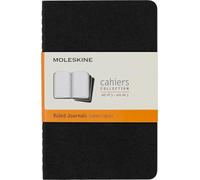 Moleskine - Cahier Journal Cuaderno de Notas, Set de 3 Cuadernos con Páginas, Tapa de Cartón y Cosido de Algodón Visible, Color Negro, bolsillo (S04894)