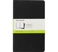 Moleskine - Cahier Journal Cuaderno de Notas, Set de 3 Cuadernos con Páginas , Tapa de Cartón y Cosido de Algodón Visible, Color Negro