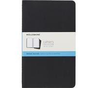 Moleskine Cahier Journal, Set de 3 Cuadernos con Páginas Punteadas, Tapa de Cartón con Costura Vista, Negro, 80 Páginas, Large 13 x 21 cm