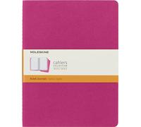 Moleskine Cahier Cuaderno — Set de 3, tapa de cartón y cosido de algodón visible, Rosa Cinética XL