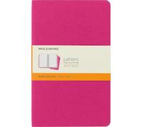 Moleskine Cuaderno Cahier - Set 3, tapa cartón, cosido algodón visible, Rosa cinética, Grande