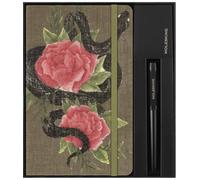 Moleskine Caja de coleccionista Año de la Serpiente, Con Cuaderno Grande A Rayas, Bolígrafo Kaweco Negro, Adhesivos y Sobres Portafortuna en Caja Regalo Reutilizable, Colección Año De La Serpiente