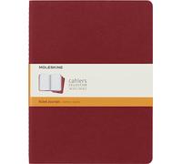 Moleskine Set de 3 cuadernos Cahier CH121 extragrandes a rayas rojo arándano